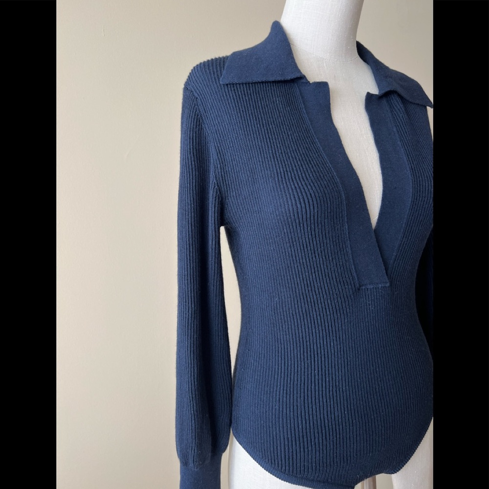New pullover. bodysuit sweater. cutout sweater. - Picture 2 of 4